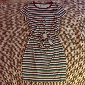 Girls Striped Mini Dress -